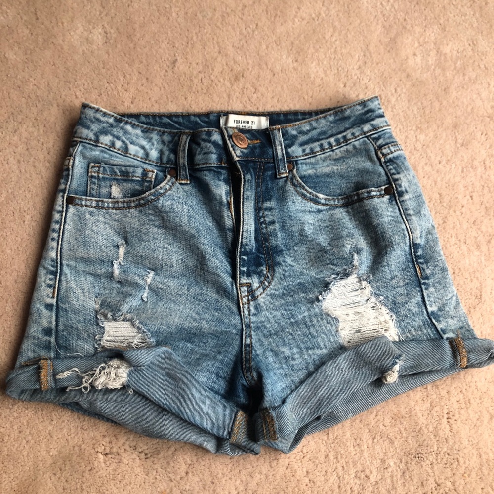 Forever 21 Distressed Denim Shorts